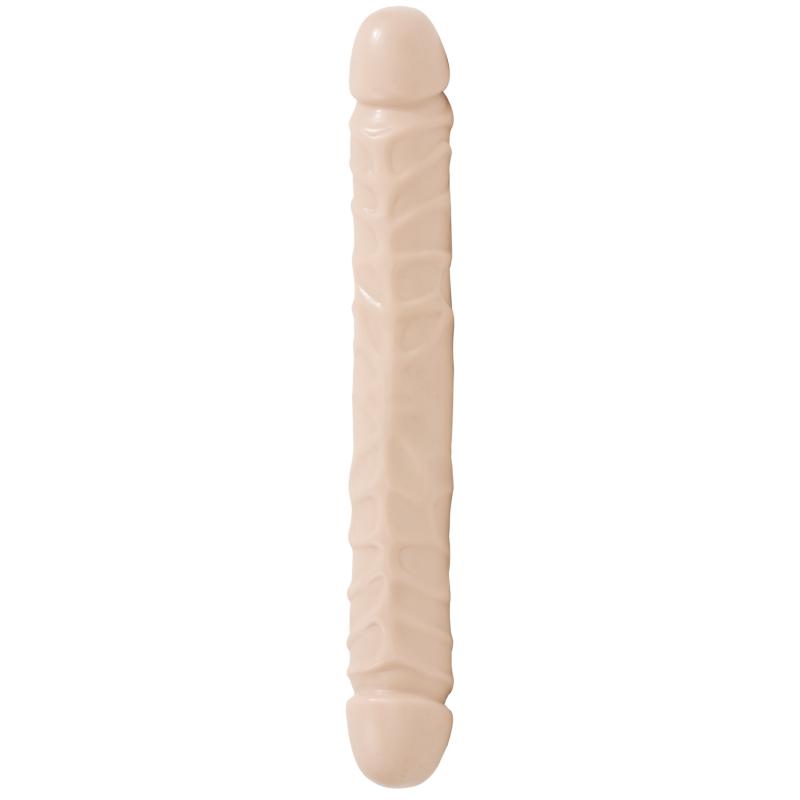 Jr. Veined Dobbelt Dildo - Realistisk Nude fra Doc Johnson