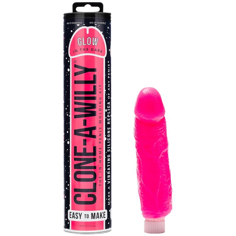 DIY Dildo Klon Sæt - Glow in the Dark Pink Rose