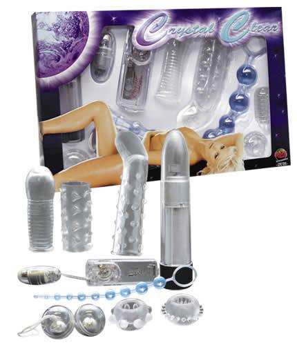 Krystalklar Dildo og Sexlegetøj Multisæt - 9 dele