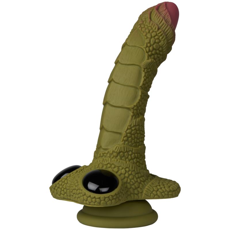 Skællende Mose Monster Silikone Dildo 23,8 cm - Fantasi Sexlegetøj