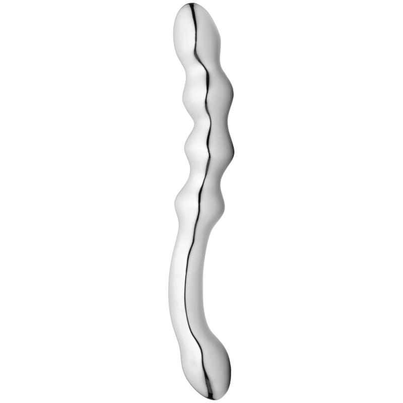 Perleformet Stål Dildo i Sølv fra Sinful - Sensuel Forkælelse