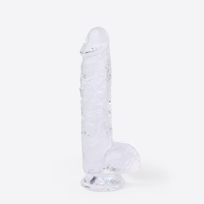 Fleksibel Transparent Dildo med Sugekop - Ohasis 17 cm