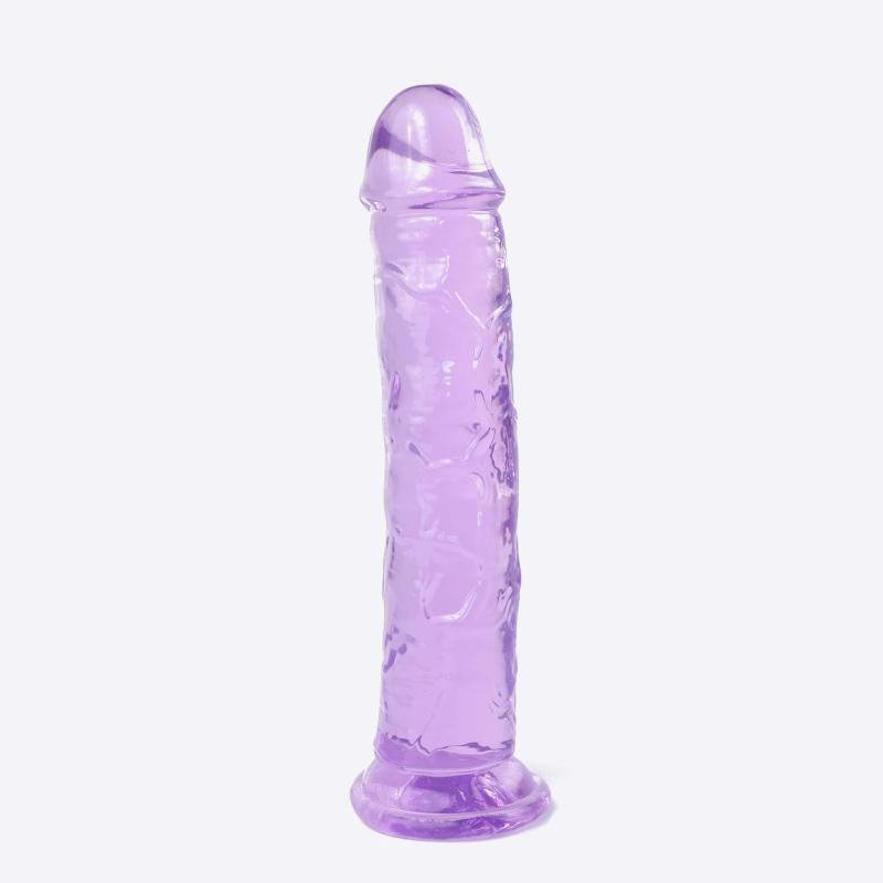 Fleksibel Lilla Dildo med Sugekop - 21 Cm fra Ohasis