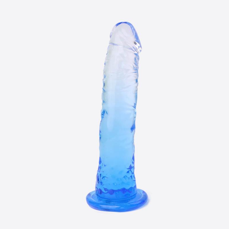 Gennemsigtig Fleksibel Dildo med Sugekop - 17 cm