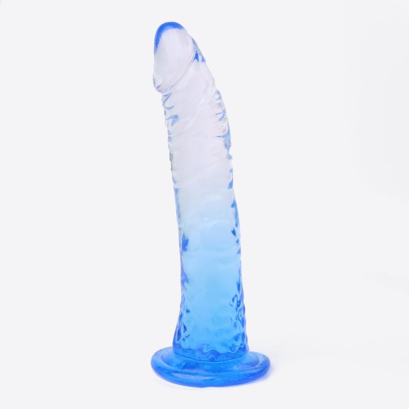 Gennemsigtig Fleksibel Dildo med Sugekop - 22 cm