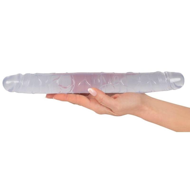 Crystal Duo Jelly Dobbelt Dildo - Fantastisk Tilbud!