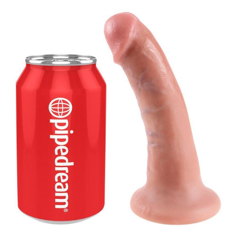 6" Realistisk Dildo i Lys Hudfarve - King Cock