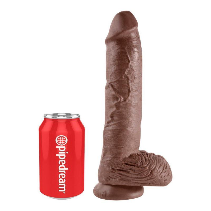 25 Cm Realistisk Dildo med Kugler fra King Cock