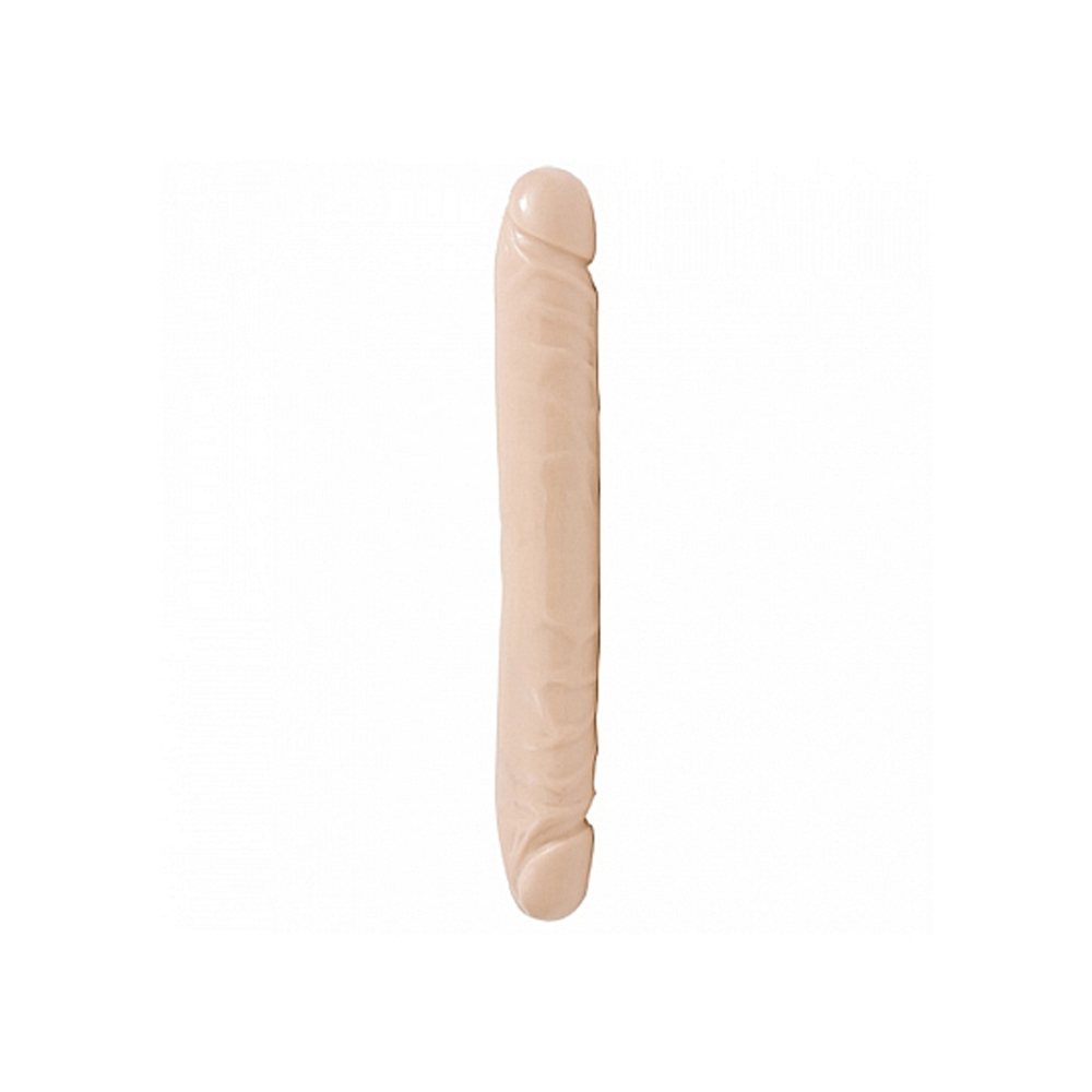 Double Header Dubbeldildo   Ljus Hudfärg fra Doc Johnson