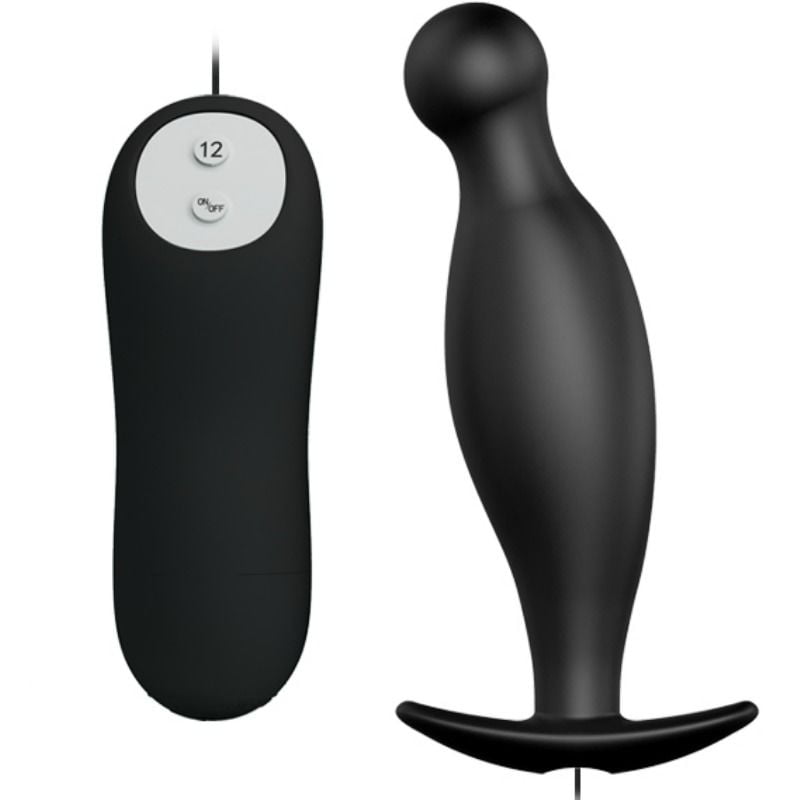 Pretty Love Bottom   Silicone Anal Plug Extra Stimulation 12 Speeds Remote Control