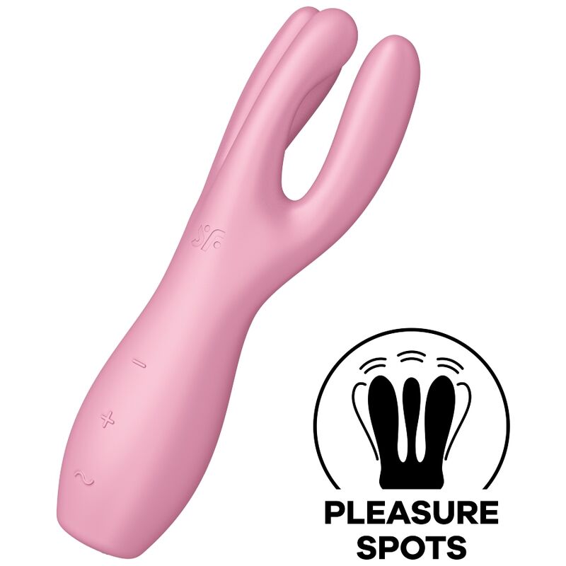 Satisfyer Threesome 3 Vibrator   Lyserød